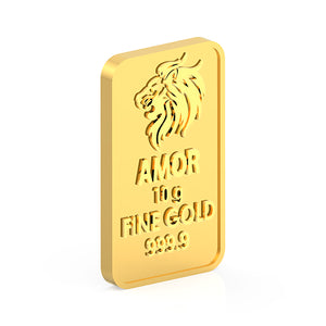 AMOR 10 Gram Fine Gold Bar