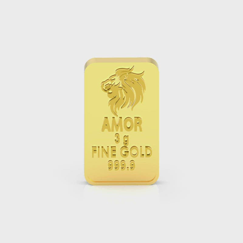 $50 Monthly SUBSCRIPTION for the 3 Gram AMOR Fine Gold Bar