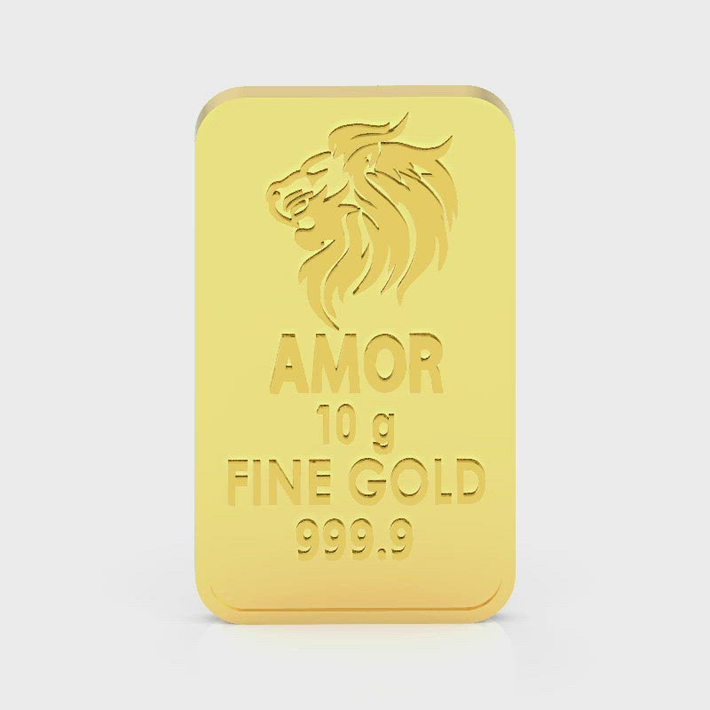 AMOR 10 Gram Fine Gold Bar